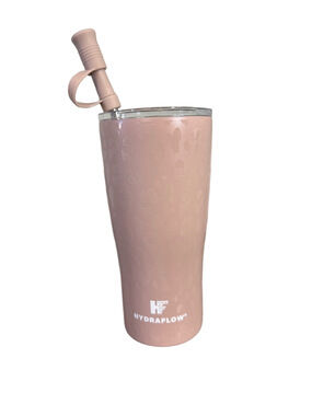 Hydraflow Pink Leopard Print Tumbler with Straw 20oz